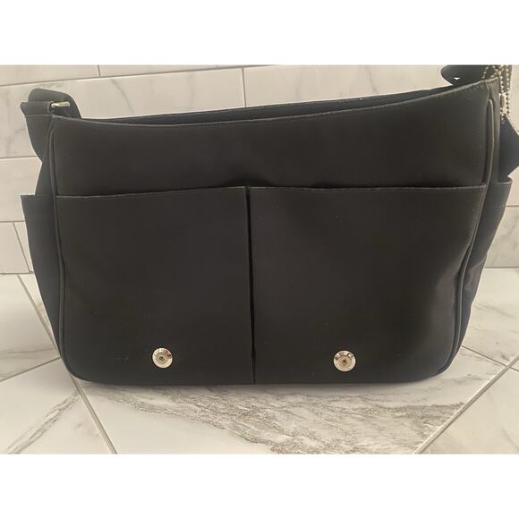 Coach Original Messenger Bag Blk Canvas Leather - Picture 7 of 14